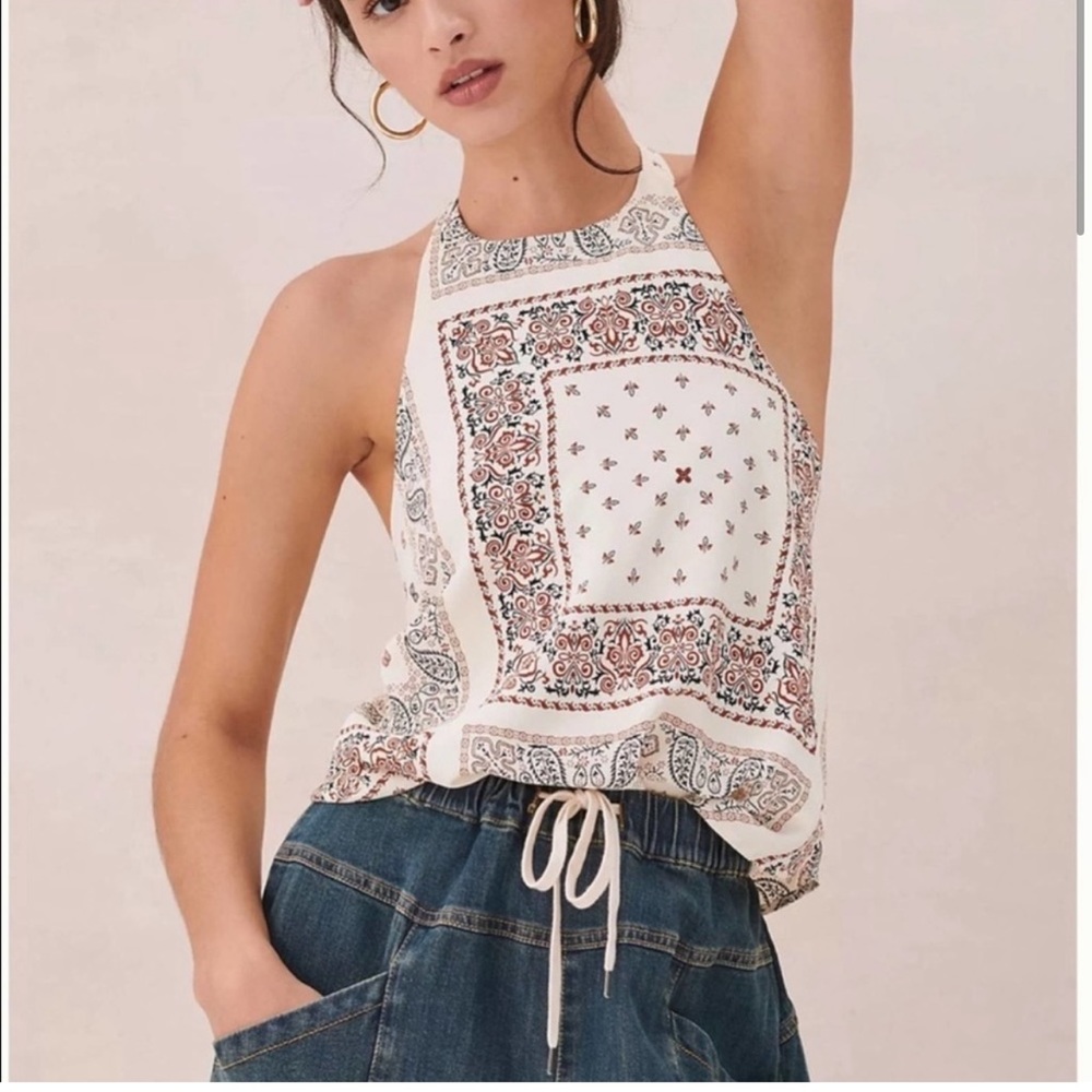 Anthropologie bishop & young Spencer halter bandana top